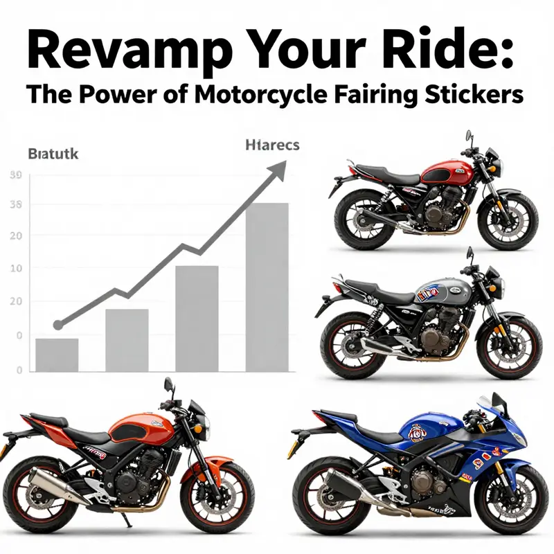 Vibrant motorcycle fairing stickers highlight the design and material quality.