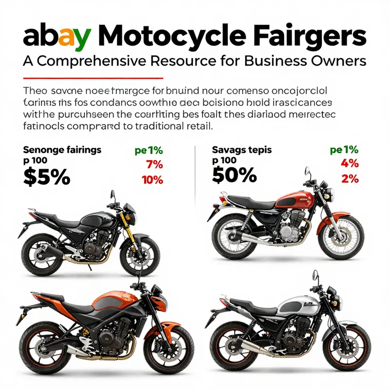 A diverse array of motorcycle fairings showcasing various types and materials available on eBay.