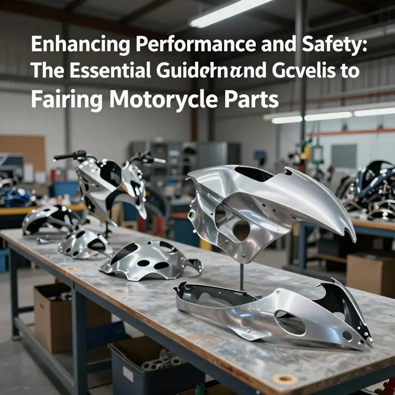 A variety of motorcycle fairing parts made from different materials showcasing their distinct characteristics.