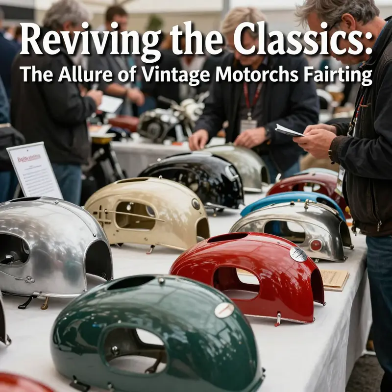 A beautifully restored vintage motorcycle, emblematic of classic design with its striking fairing.