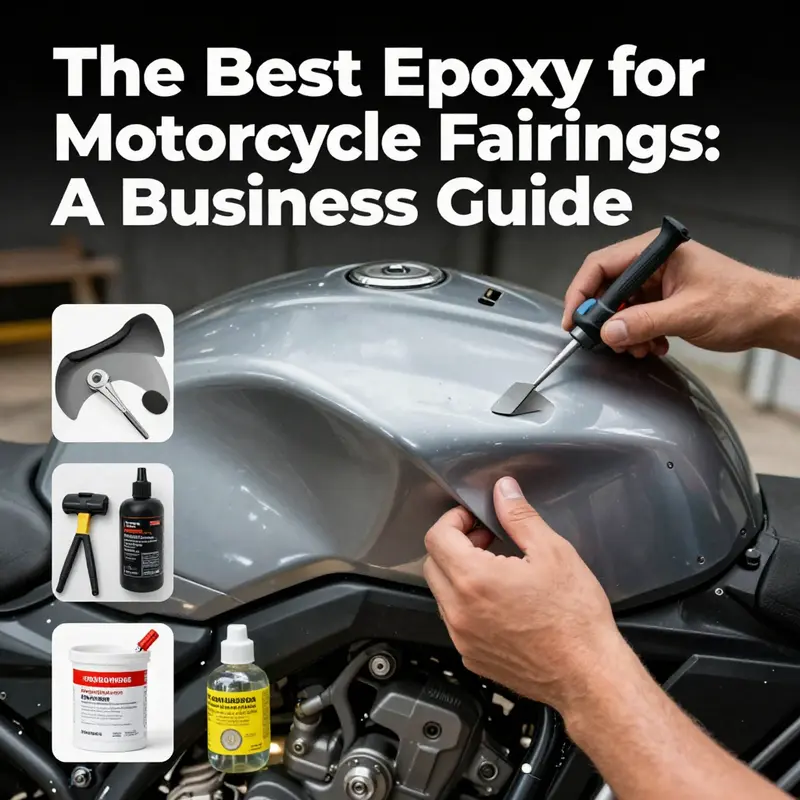 A variety of epoxy resin products suitable for motorcycle fairings on display.