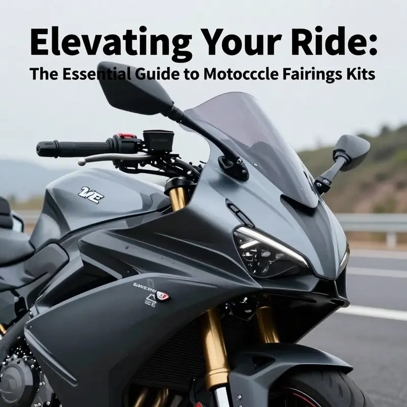 A motorcycle featuring a high-quality fairing kit that enhances performance and visual appeal.