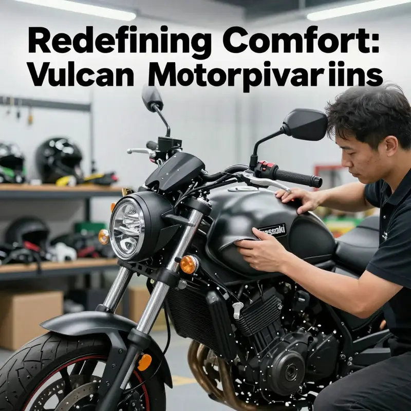 An overview of the Kawasaki Vulcan motorcycle with stylish fairings that enhance its performance.