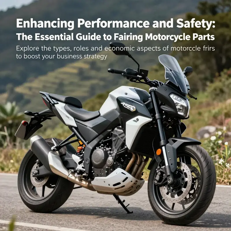 Stylish motorcycle with fairing parts displayed in a picturesque outdoor setting.