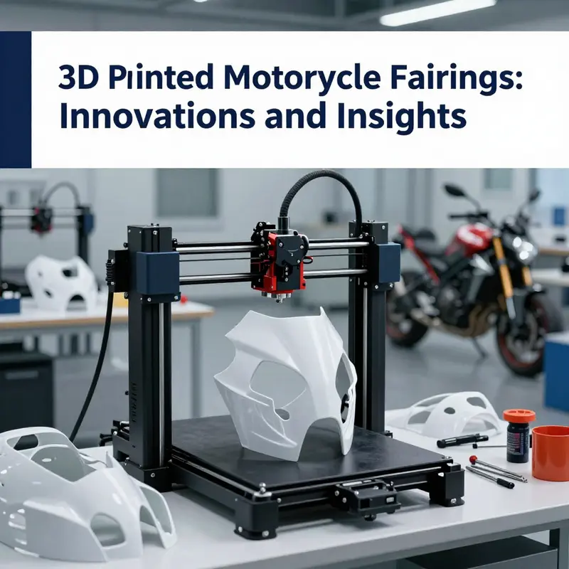 An advanced 3D printer ready to create customized motorcycle fairings.