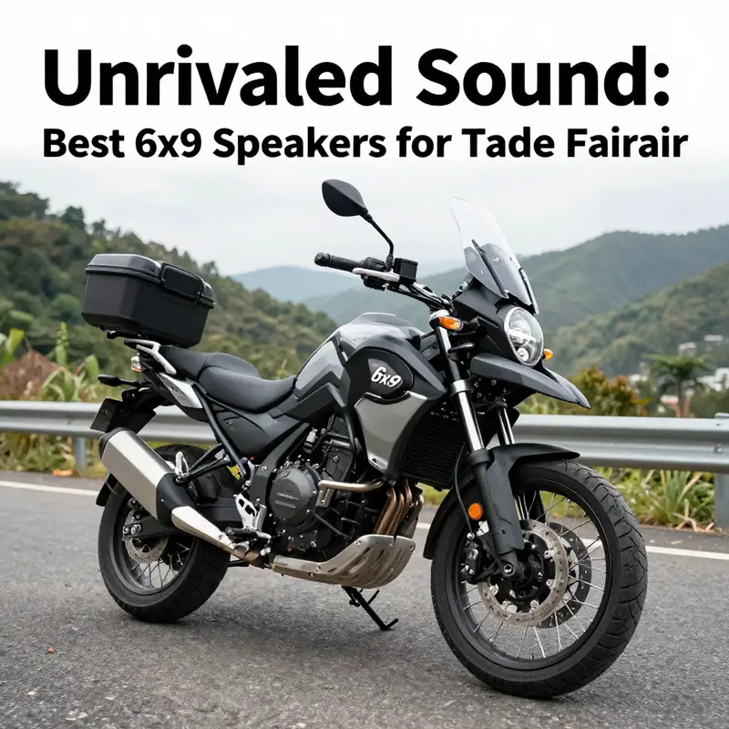 A motorcycle on a beautiful road, symbolizing the premium experience of quality audio with 6x9 speakers.