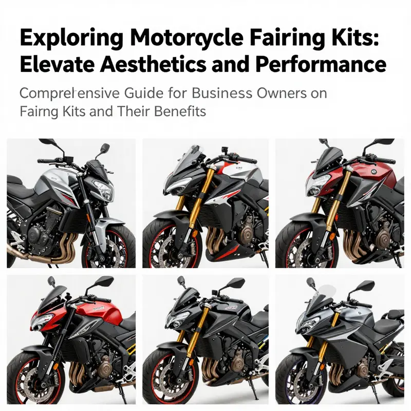 A collage of motorcycle fairing kits displaying various designs, emphasizing their aesthetic appeal and functional performance for riders.