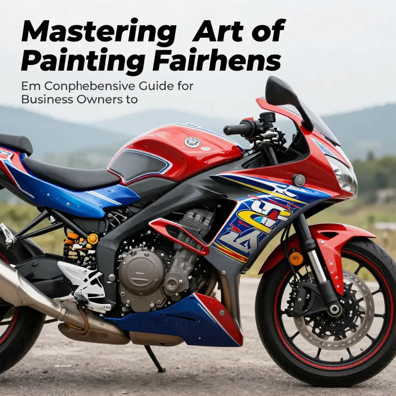 A vibrant motorcycle with custom-painted fairings, displayed in an outdoor setting, emphasizing the aesthetic transformation through painting.
