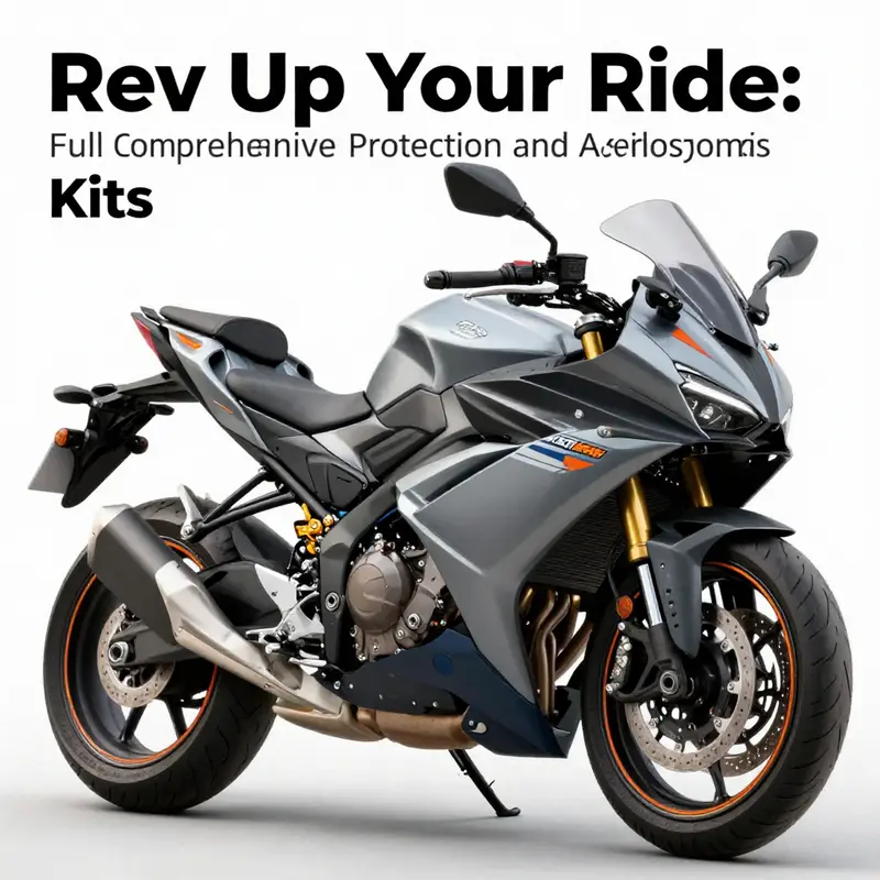 A motorcycle with a full fairing kit demonstrating enhanced aerodynamics and protection.