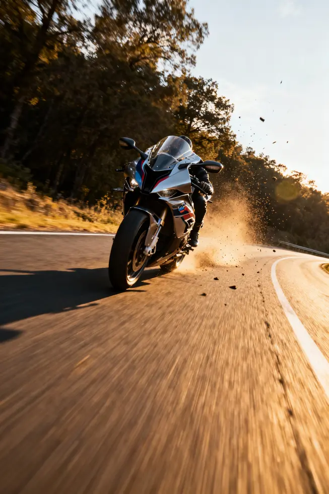 A sport motorcycle showcasing the aerodynamic benefits of full fairing design.