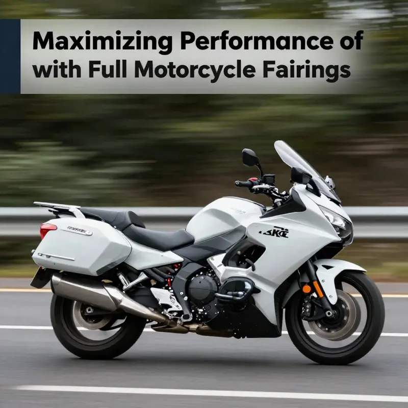 Full motorcycle fairings on a sport bike enhancing performance through aerodynamic design.