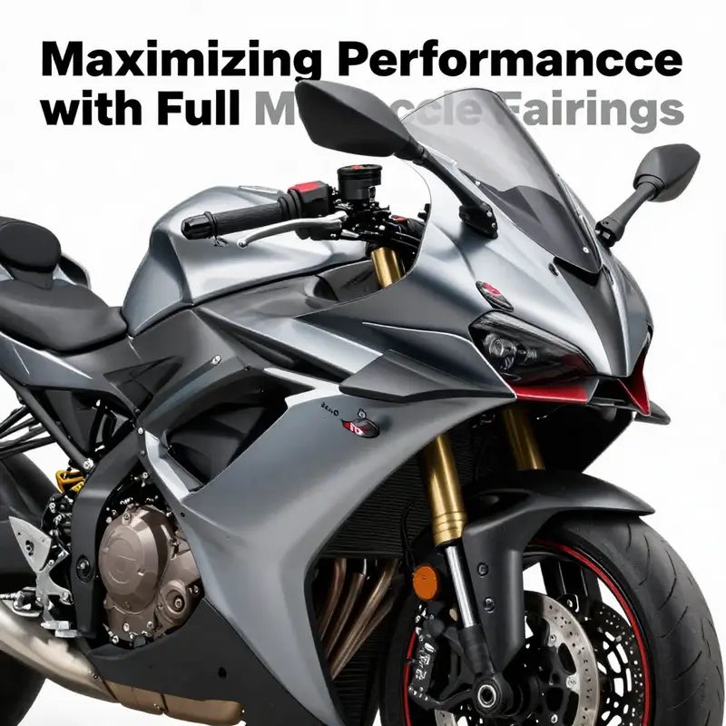 Full motorcycle fairings on a sport bike enhancing performance through aerodynamic design.