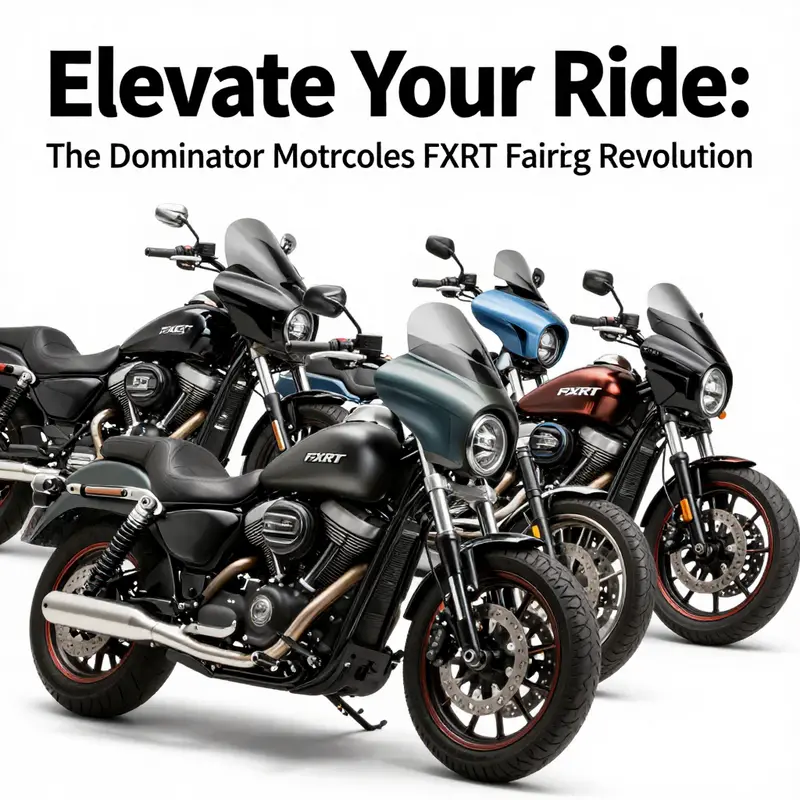The sleek design of the Dominator Motorcycles FXRT fairing enhances both aesthetics and aerodynamics.