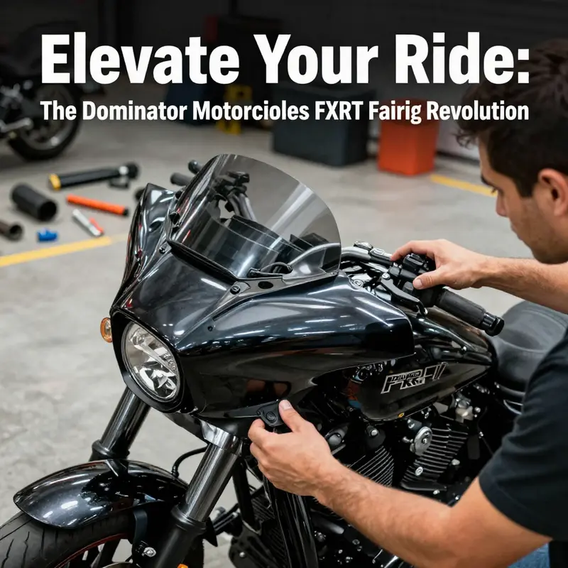 The sleek design of the Dominator Motorcycles FXRT fairing enhances both aesthetics and aerodynamics.