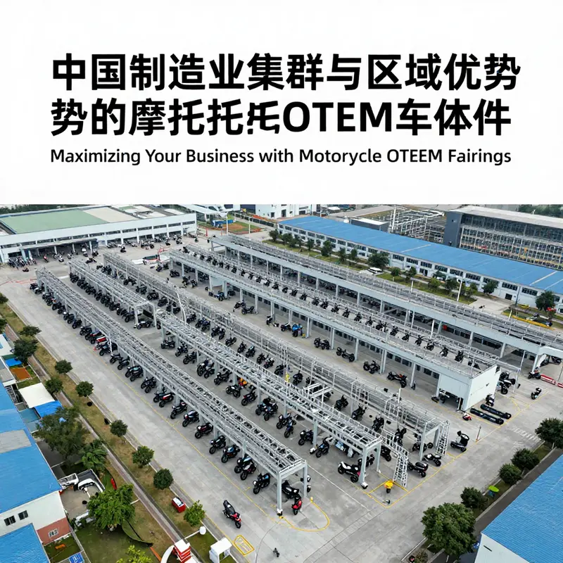 A thriving OEM motorcycle fairings manufacturing cluster in Guangdong, illustrating the synergy of advanced manufacturing and logistics.