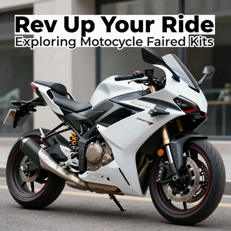 A motorcycle with a full fairing kit demonstrating enhanced aerodynamics and protection.
