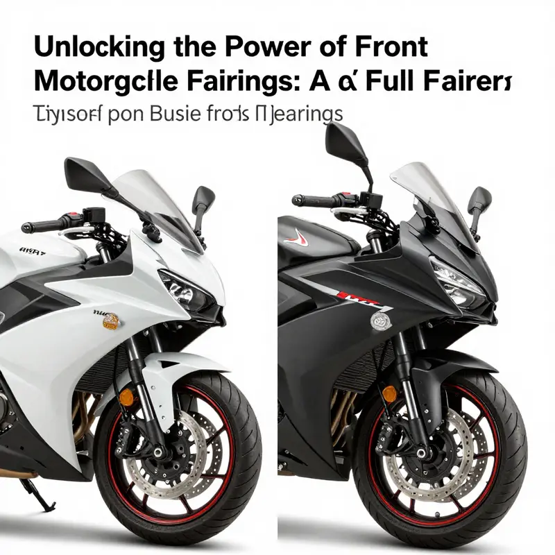Comparison of half and full motorcycle fairings showing their structural differences and applications.