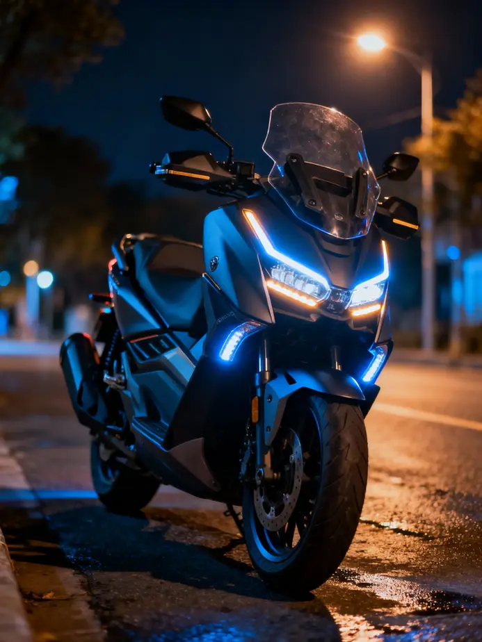 A full fairing set enhances the motorcycle’s aerodynamic profile while providing comprehensive wind protection.