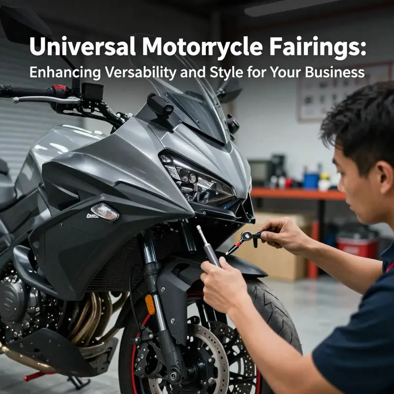 Diverse designs of universal motorcycle fairings demonstrating their adaptability and aesthetic appeal.