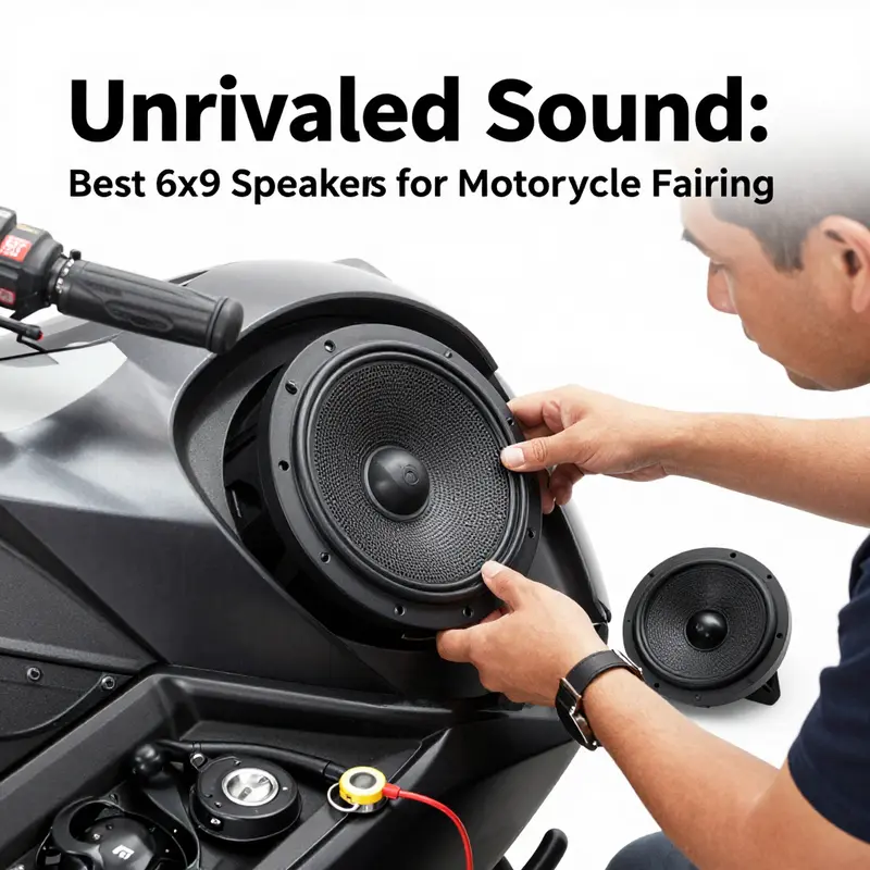 Harley-Davidson Audio Stage III Kit showcasing superior 6×9 speakers within a motorcycle fairing.