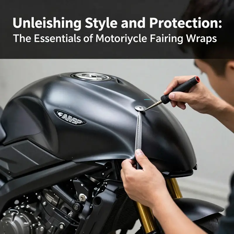An attractively wrapped motorcycle fairing showcasing the impact of vinyl wraps on aesthetics.
