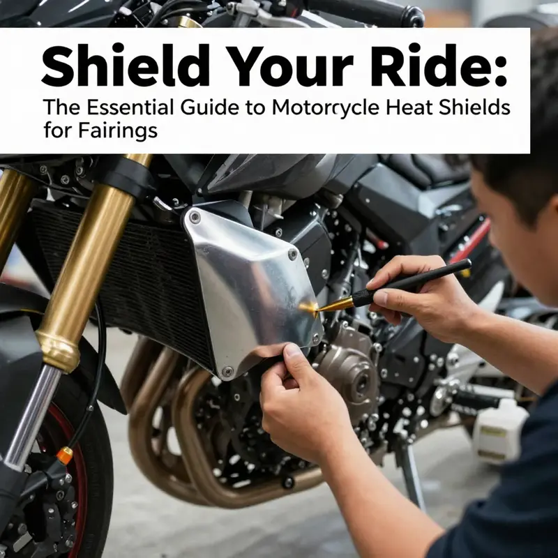 A variety of materials used for motorcycle heat shields, showcasing options for different performance needs.