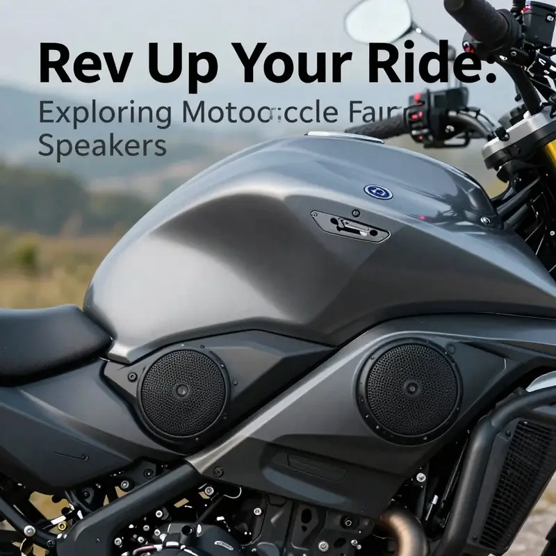Seamlessly designed motorcycle fairing speakers enhance the bike’s aesthetics.