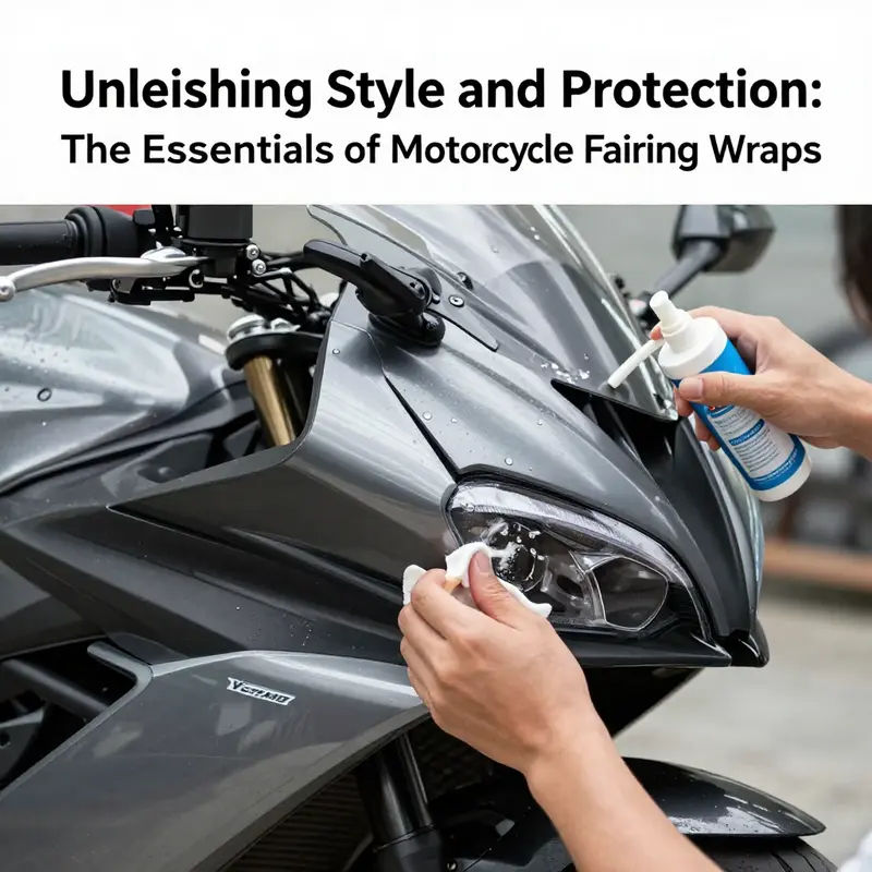 An attractively wrapped motorcycle fairing showcasing the impact of vinyl wraps on aesthetics.