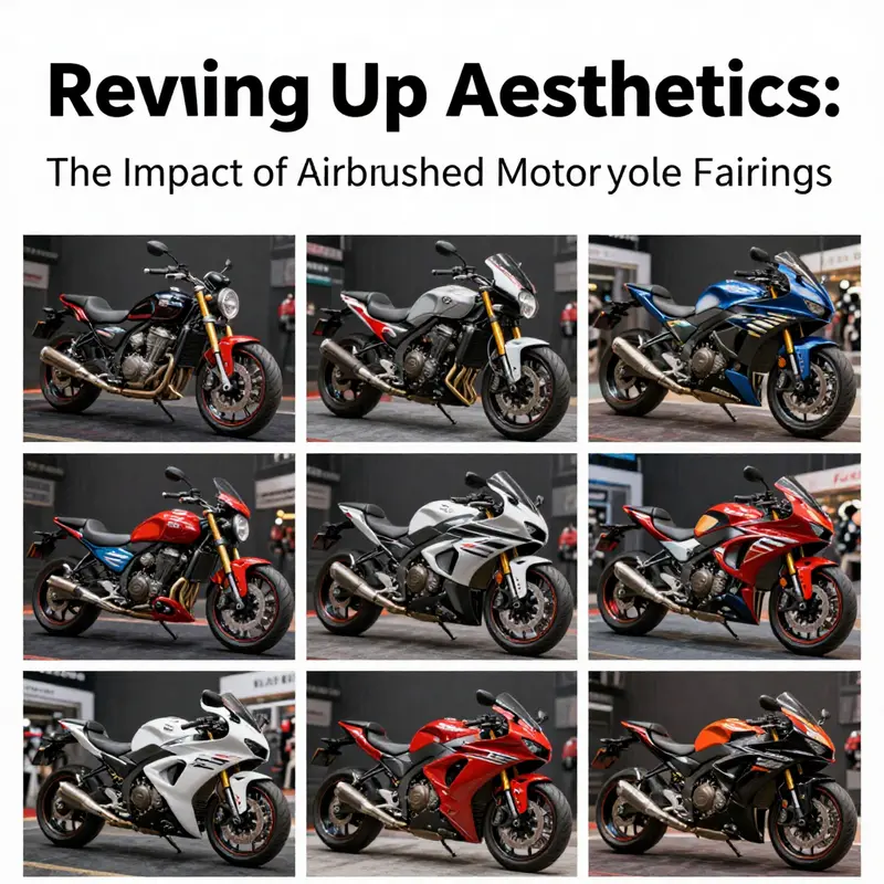 Aerodynamically designed airbrushed fairings enhancing motorcycle performance and aesthetics on the track.