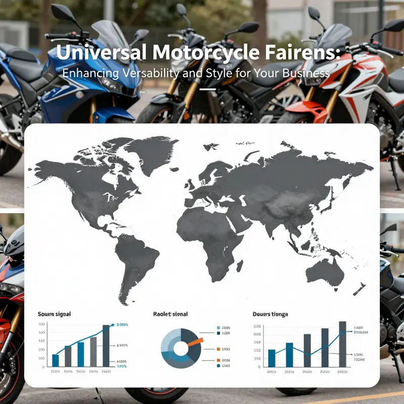 Diverse designs of universal motorcycle fairings demonstrating their adaptability and aesthetic appeal.