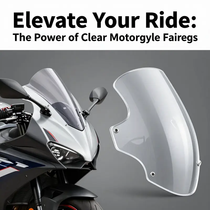 Clear motorcycle fairings improve aerodynamics and rider comfort significantly.