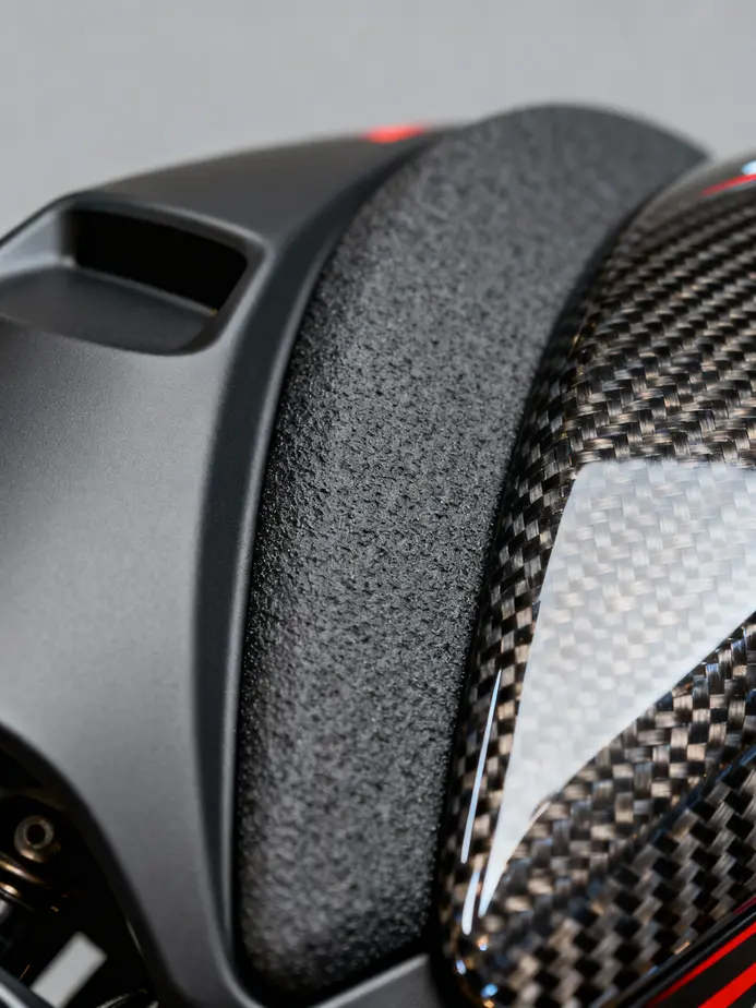 An array of common motorcycle fairings displays the diversity in style and function available for riders.