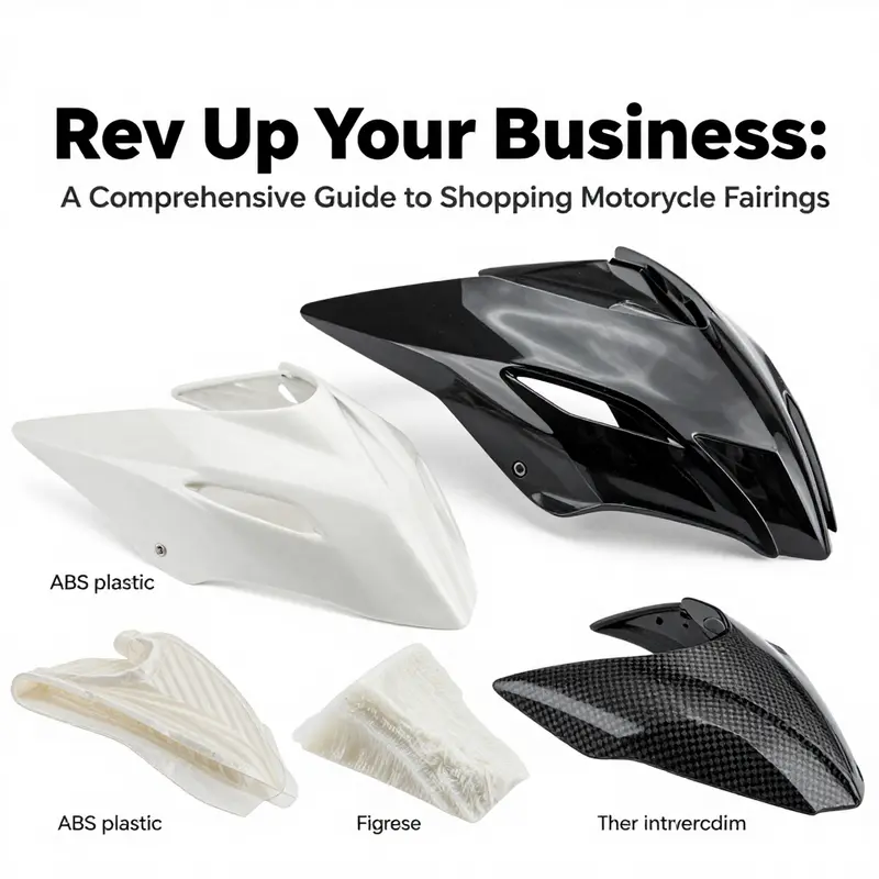 A variety of motorcycle fairings illustrating distinct styles and their purposes.
