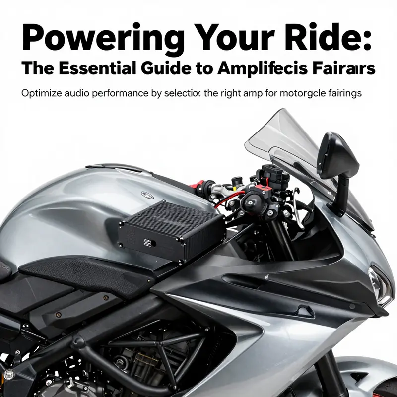 Motorcycle with a sophisticated audio system in its fairing, highlighting the importance of amplifiers in enhancing sound experience.