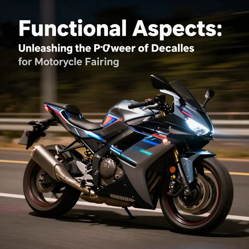 Motorcycle fairing decorated with diverse decals reflects individual style.