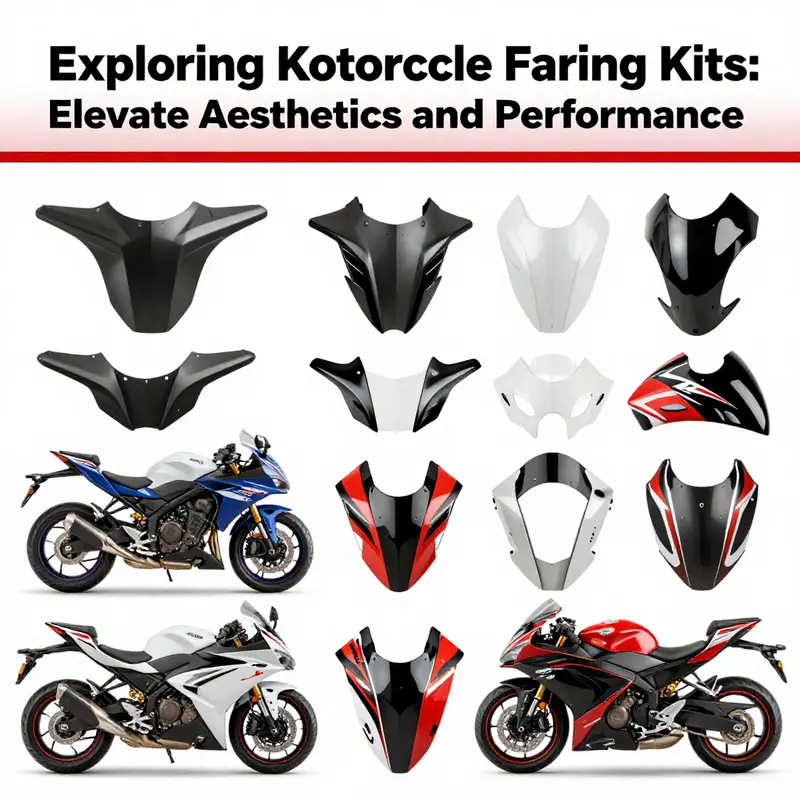 Different types of motorcycle fairing kits showcasing their versatility and specific applications.