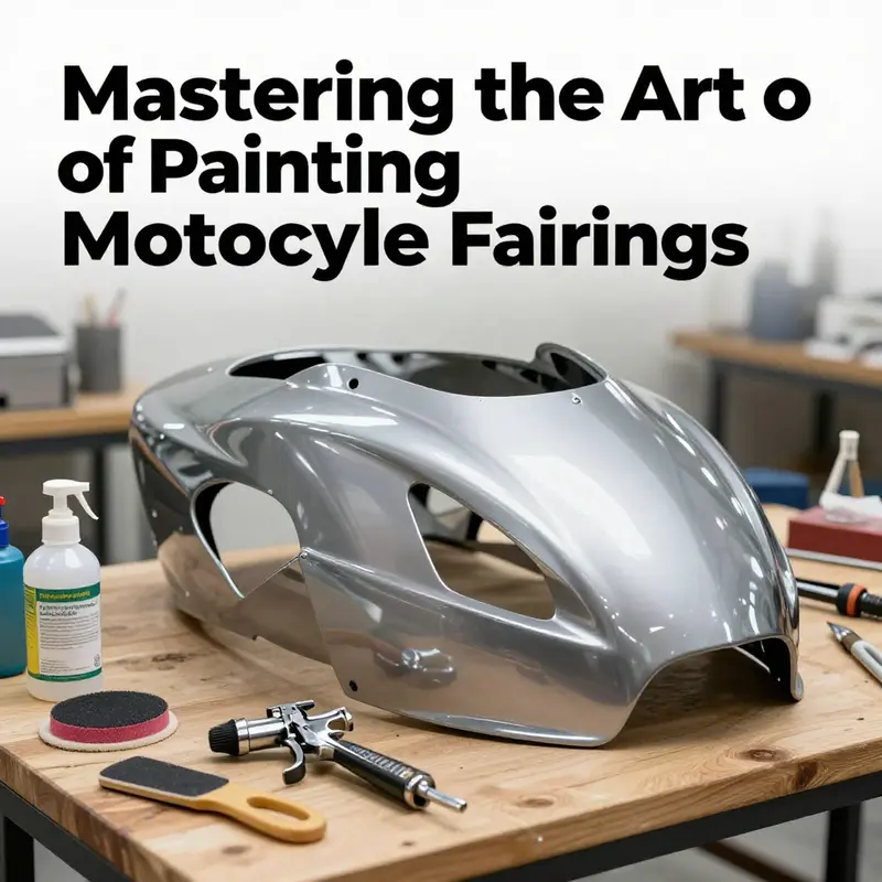 Essential tools and steps for preparing motorcycle fairings for painting.