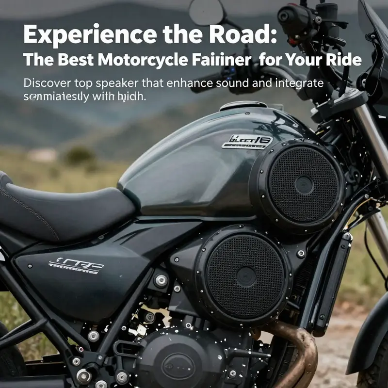 Motorcycle showcasing premium fairing speakers in a beautiful outdoor setting, representing the essence of enhanced riding experiences.