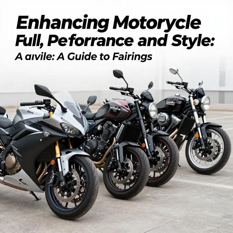 Different types of motorcycle fairings displayed on various motorcycle models.