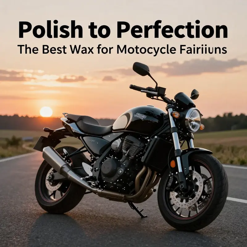 A motorcycle with shiny fairings gleaming under a sunset, symbolizing the benefits of effective motorcycle care.