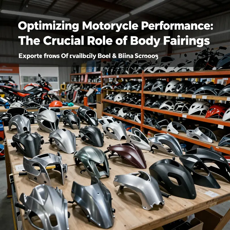 Aerodynamic design of motorcycle body fairings enhances performance by reducing wind resistance.