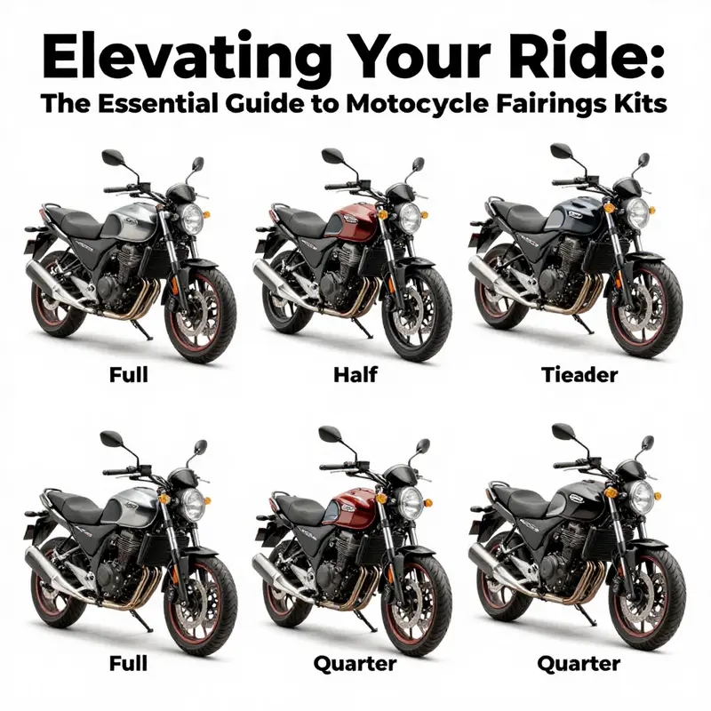 A motorcycle featuring a high-quality fairing kit that enhances performance and visual appeal.