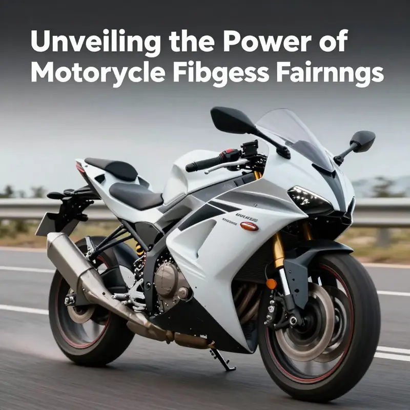 A racing motorcycle equipped with high-performance fiberglass fairings, highlighting their aerodynamic design.