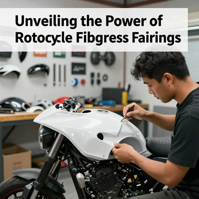 A racing motorcycle equipped with high-performance fiberglass fairings, highlighting their aerodynamic design.