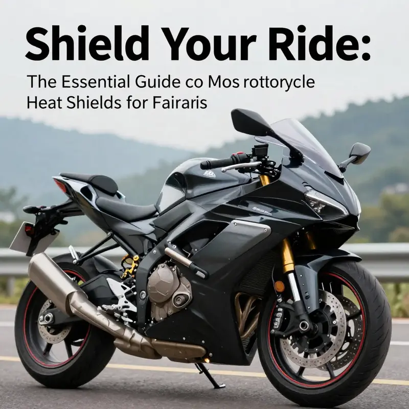 A motorcycle with polished fairings and visible heat shields, exemplifying the benefits of heat protection.