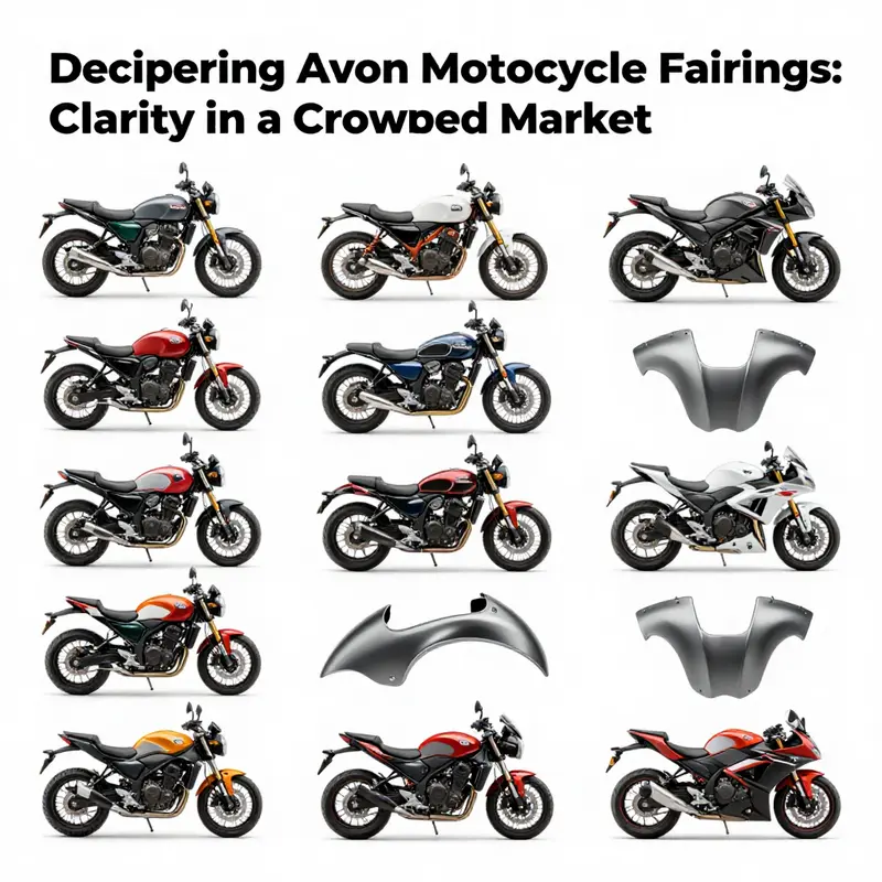 A visual representation of the brand confusion surrounding Avon motorcycle fairings in a competitive landscape.