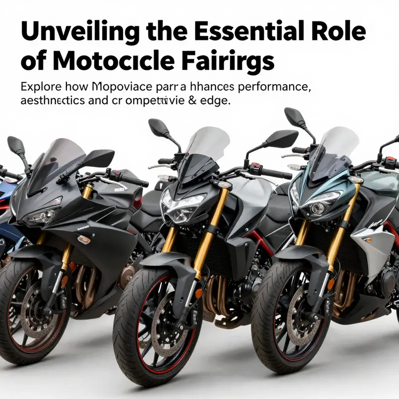 A collection of motorcycles showcasing a variety of fairings, highlighting their design and functional benefits.