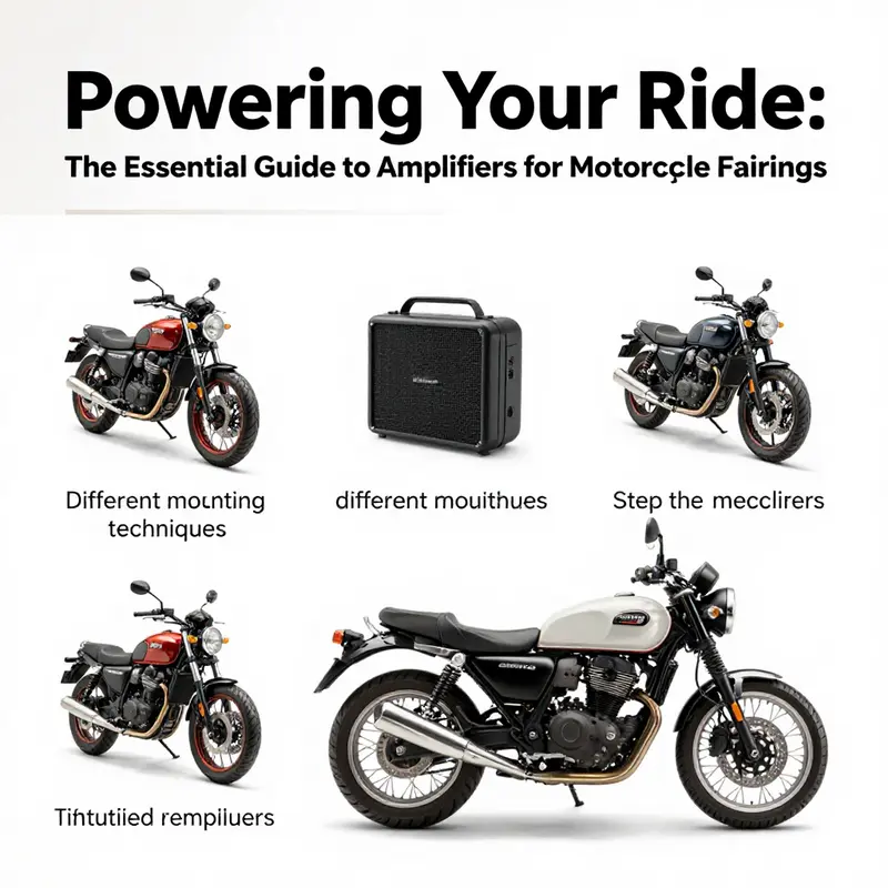 Diverse range of compact amplifiers suitable for motorcycle fairings.