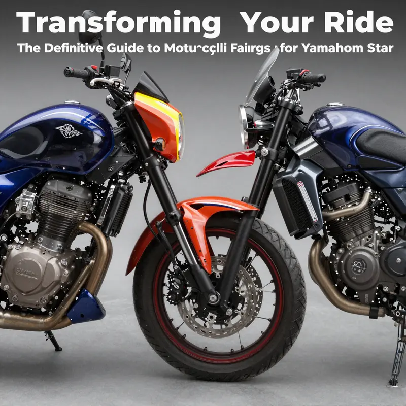 Comparison of OEM and custom motorcycle fairings for Yamaha Road Star, highlighting their design differences.