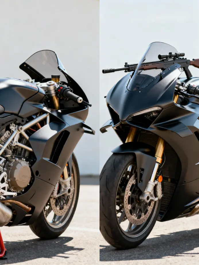 A diverse array of aftermarket rifle motorcycle fairings demonstrating various designs and features.